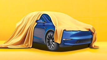 Fiabilidad de automóviles- coche cubierto por una tela