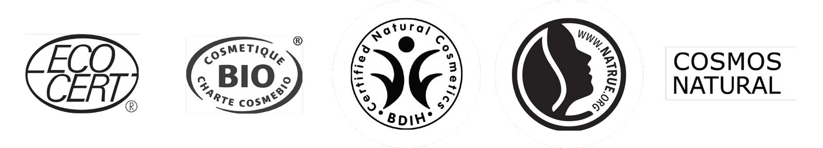 logos sellos de certificacion de cosmetica natural ecocert cosmetique bio BDIH cosmos natural