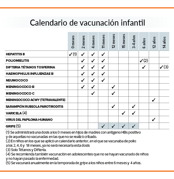 calendario vacunal