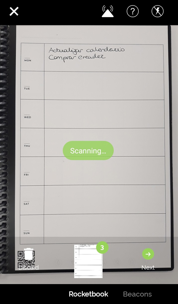 escanerar en un cuaderno digital